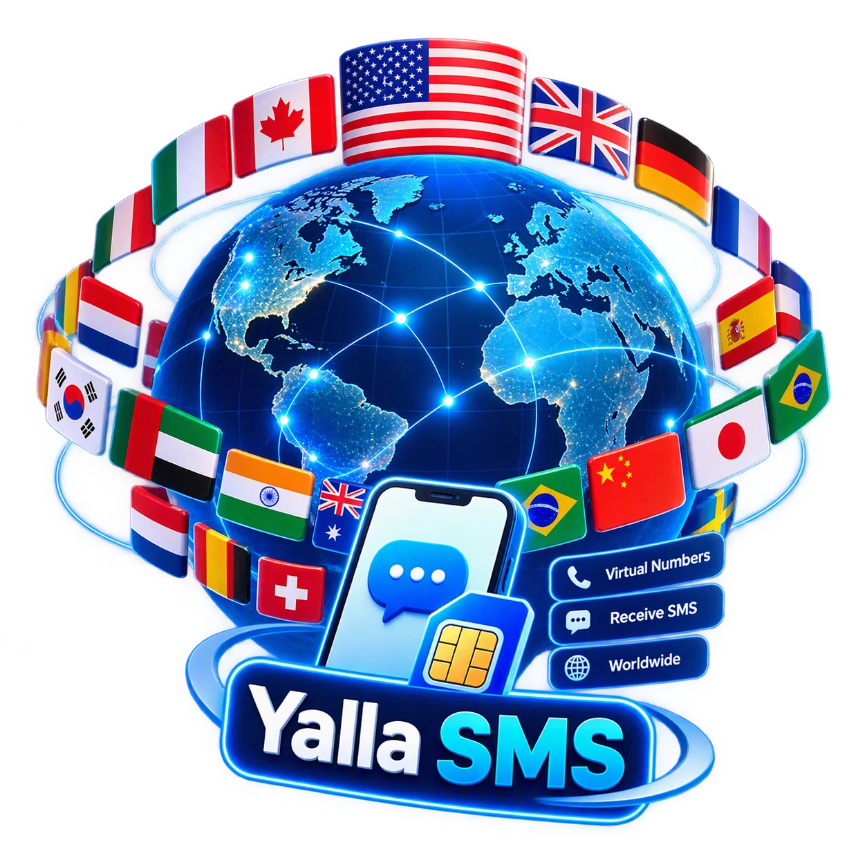 أرقام وهمية متعددة الدول لاستقبال رسائل SMS أونلاين - الجيل الجديد من خدمة YallaSMS